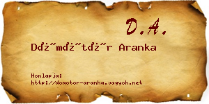 Dömötör Aranka névjegykártya
